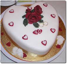 1kg Heart Shape Anniversary cake